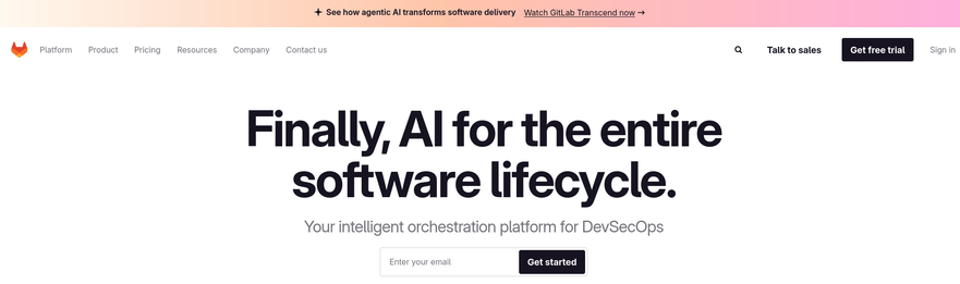 Gitlab screenshot, promoting shitty AI.